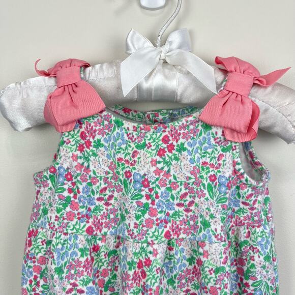 Janie and Jack Ditsy Floral Bow Romper 3-6 Months - Picture 2 of 7